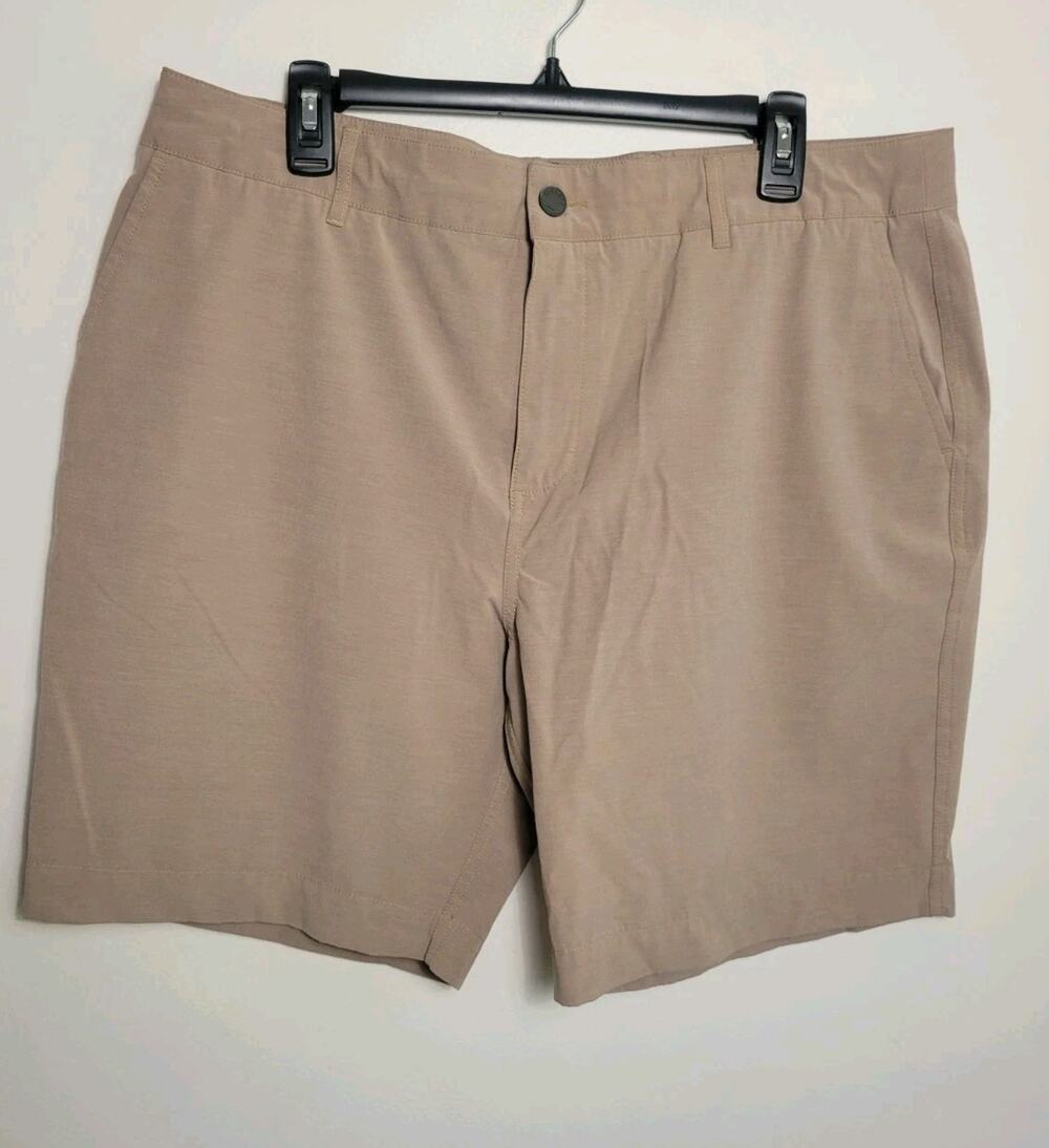 Faherty All Day Shorts Mens 36 Tan Performance Stretch Chino 7" Inseam